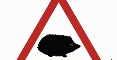 Nov znak: Pazite na ježe na cesti!