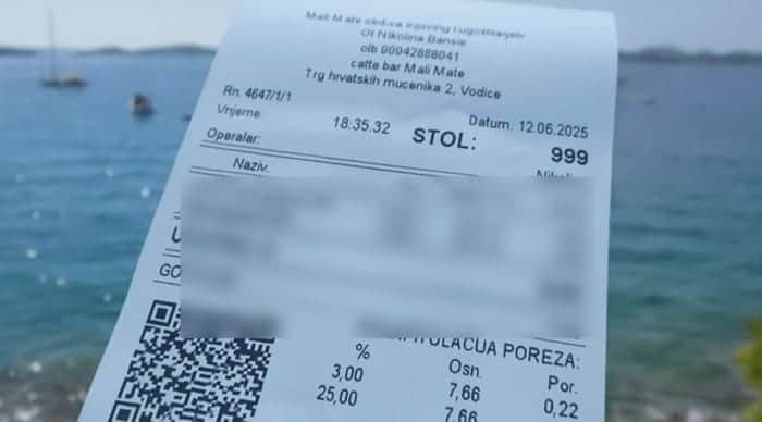 Šokirani turist je delil račun z morja za dva soka. Je to dokaz, da res pretiravajo?