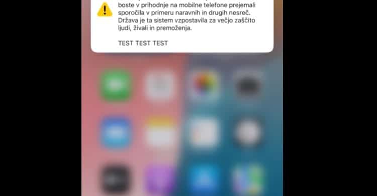 Ne ustrašite se v soboto! Na telefone prihaja TESTNO opozorilo!