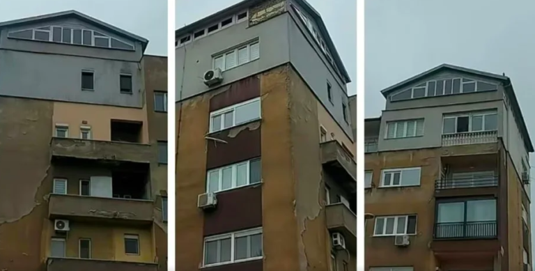 Saj ni res, pa je: Na strehi stanovanjskega bloka že osem let stoji prava hiša!